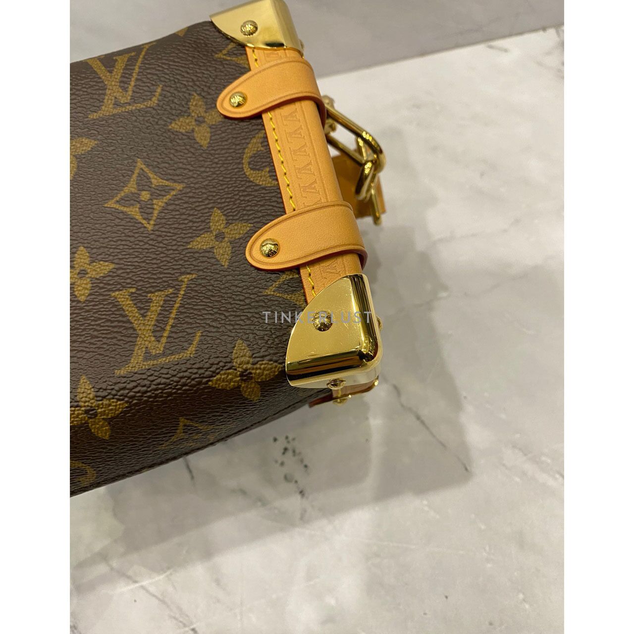 tas satchel Louis Vuitton Side Trunk PM Monogram GHW Chip